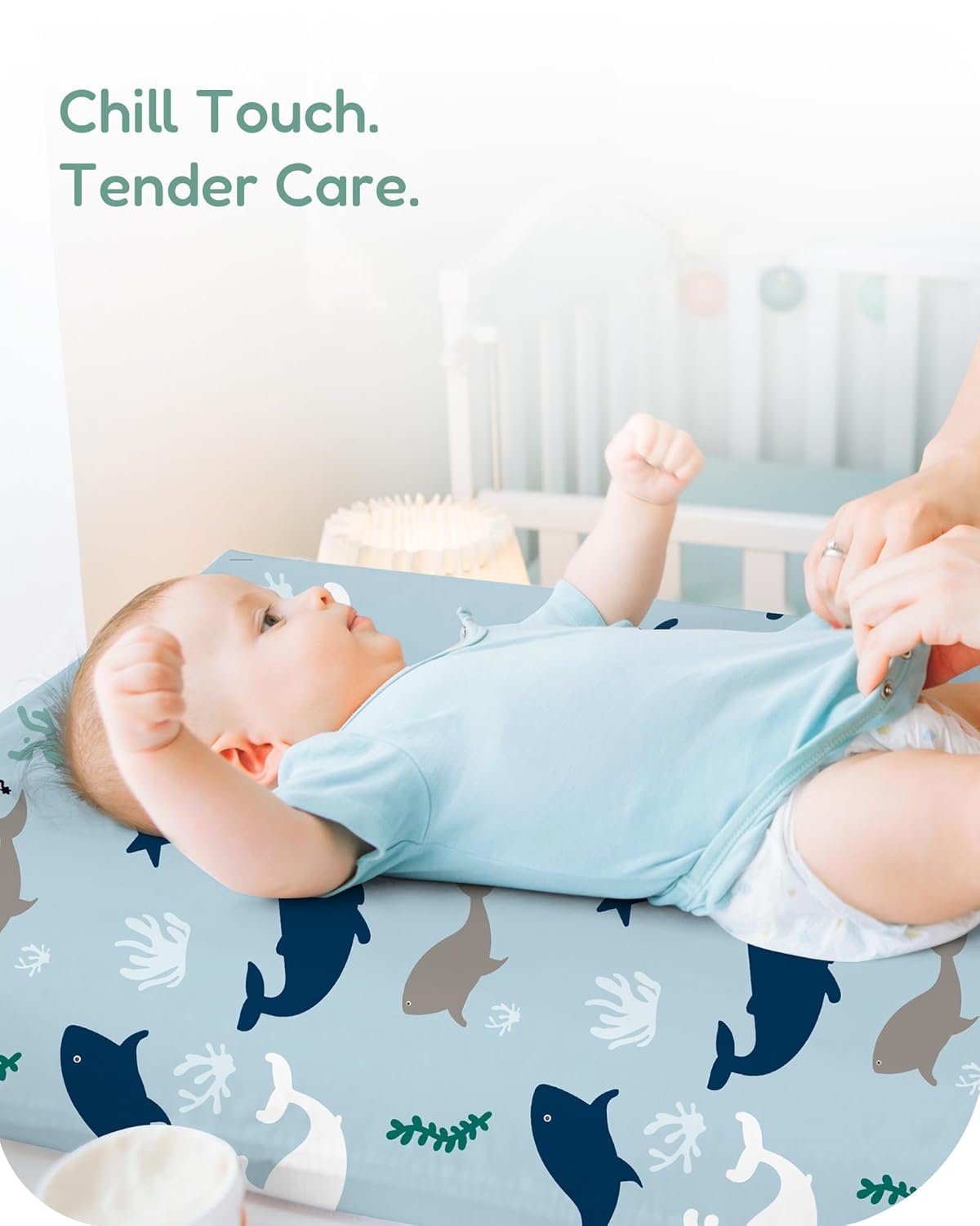 Extra Stretchy Changing Pad Cover, Ultra Soft Premium Jersey Knit Changing Pad Sheets, Unisex for Boys Girls, Fits All Standard Changing Tables/Dresser Tops - 2 Pack