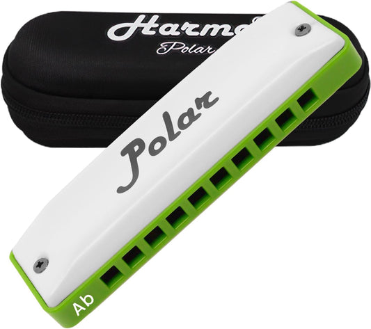 Polar Diatonic Melody Tuned Harmo Harmonica Key of Ab - Special Tuning for Easy Melodies in Cross Harp, 2 Octaves Without Bends, Loud & Responsive with Smooth Edges - USA-Checked