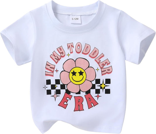 Happy Town Toddler Clothes Baby Boy Girl Smiley Face Shirt Short Sleeve T-Shirt Tee Summer Tops Outfits