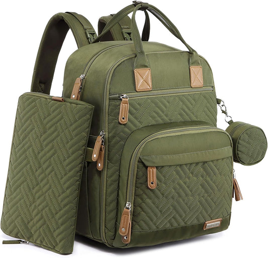 iniuniu Diaper Bag Backpack, 4 in 1 kit Large Unisex Baby Bags for Boys Girls, Waterproof Travel Back Pack with Diaper Pouch