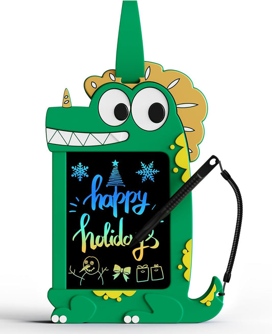 TEKFUN NanoDoodle Gift for Kids, Dinosaur Boys Toys 4.5in LCD Drawing Board, Activity Portable Gift Personality Tag Kid Toys for Birthday Christmas Gift Toddlers 3-10 Years