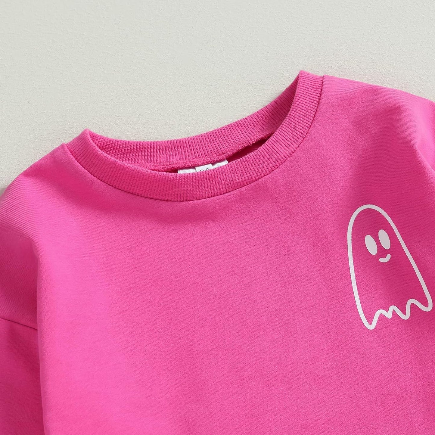 0-4T Toddler Boy Girl Halloween Outfit Fall Clothes Ghost Long Sleeve Sweatshirt Top Pants Baby Halloween Clothes