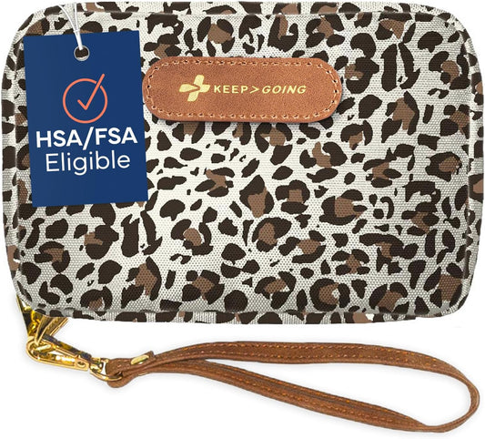 Keep Going Travel First Aid Kit for Kids – 130 Pc.for Purse, Diaper Bag, Backpack, & Suitcase, with Latex-Free Bandages – 7 x 5 x 2 in. Travel First Aid Kit TSA-Approved