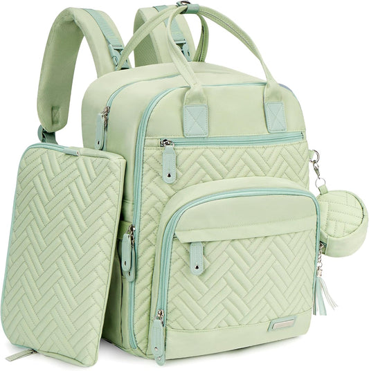 iniuniu Diaper Bag Backpack, 4 in 1 kit Large Unisex Baby Bags for Boys Girls, Waterproof Travel Back Pack with Diaper Pouch